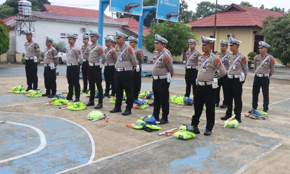 Satlantas Polres Musi Rawas Laksanakan Apel Pengecekan Kelengkapan Personel Satlantas