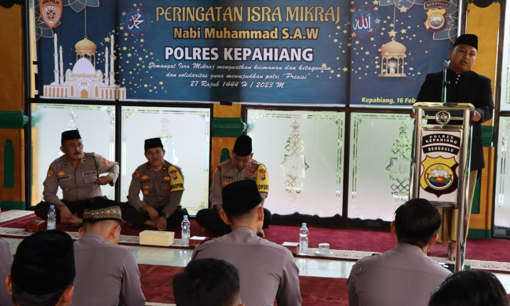 Tingkatkan Keimanan, Polres Kepahiang Gelar Peringatan Isra Miraj